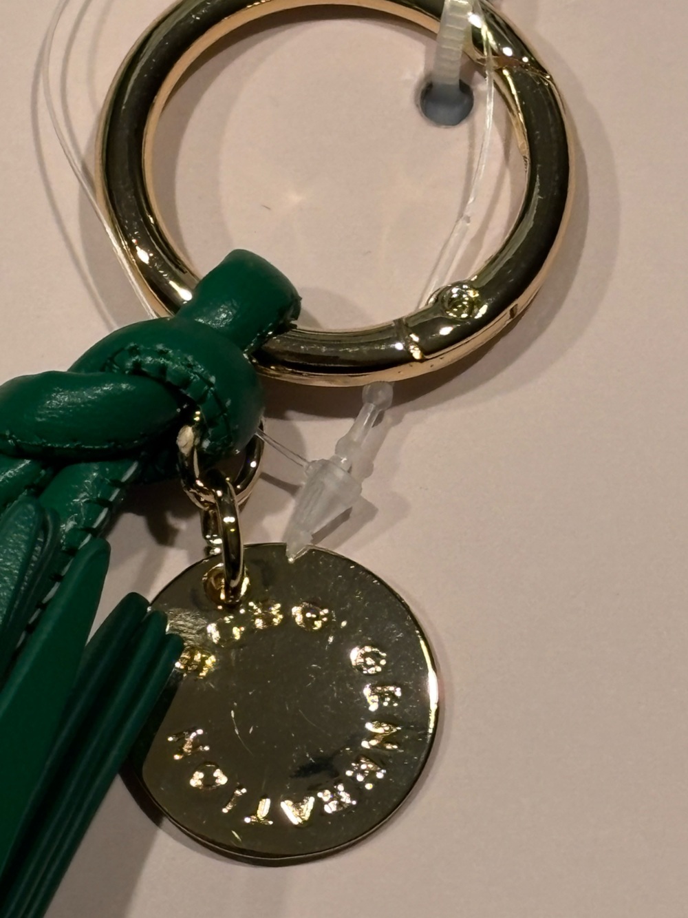 NWT BCBGeneration 3D Pineapple Bag Charm Yellow Green Faux Leather Keychain Gold - Picture 6 of 8